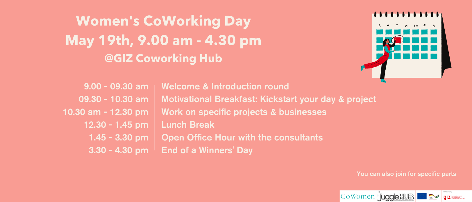 CoworkingDayMay19 agenda